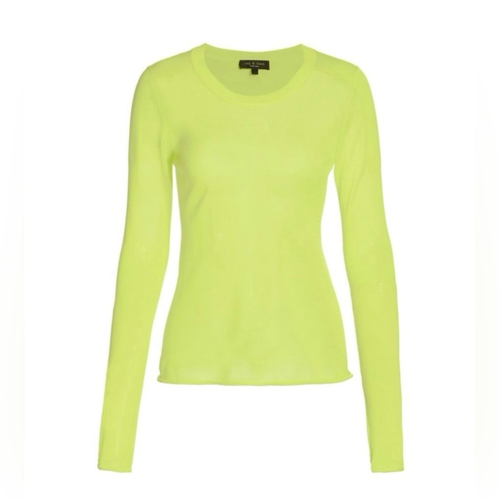 RAG & BONE NWT Ola Crewneck Sweater in Lime— S Rare